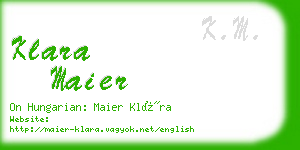 klara maier business card